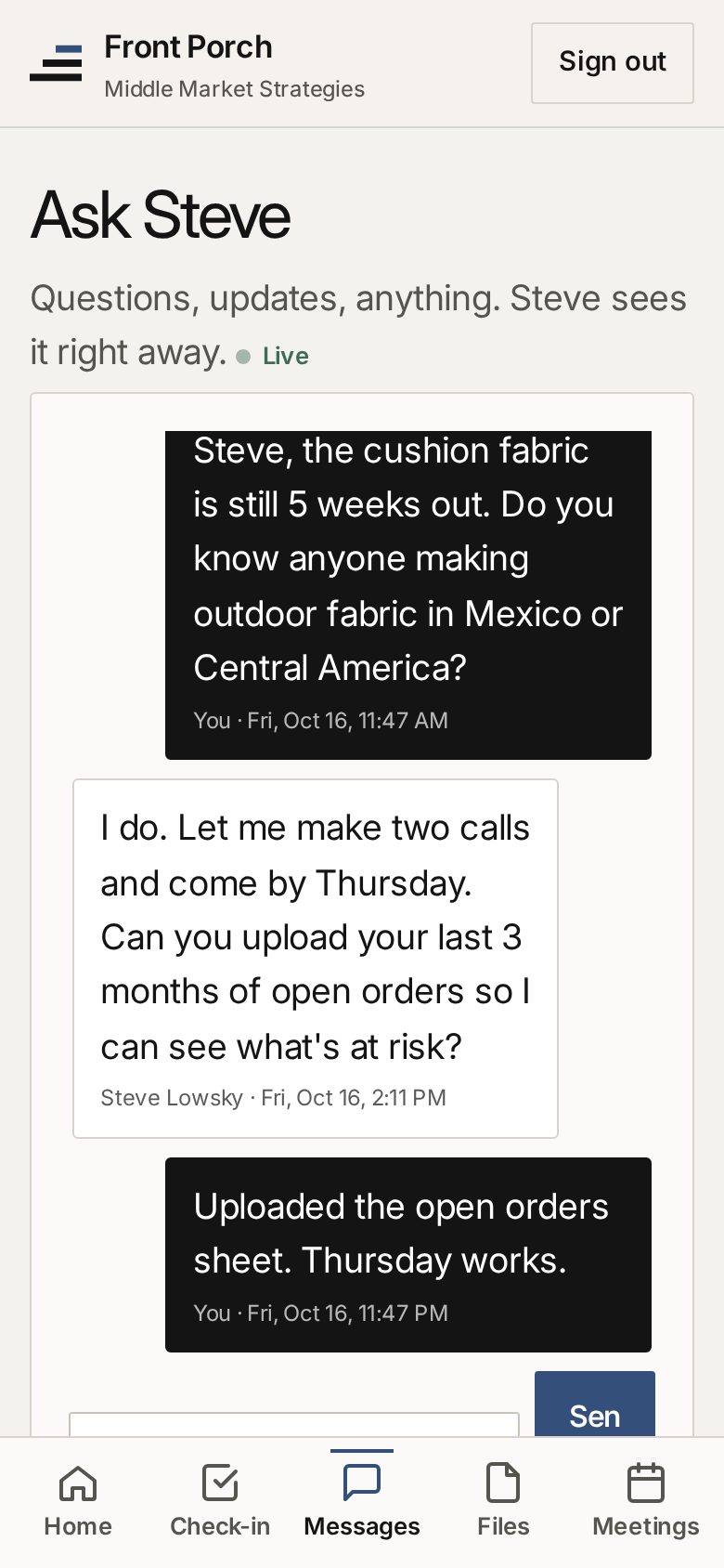 Messages with Steve